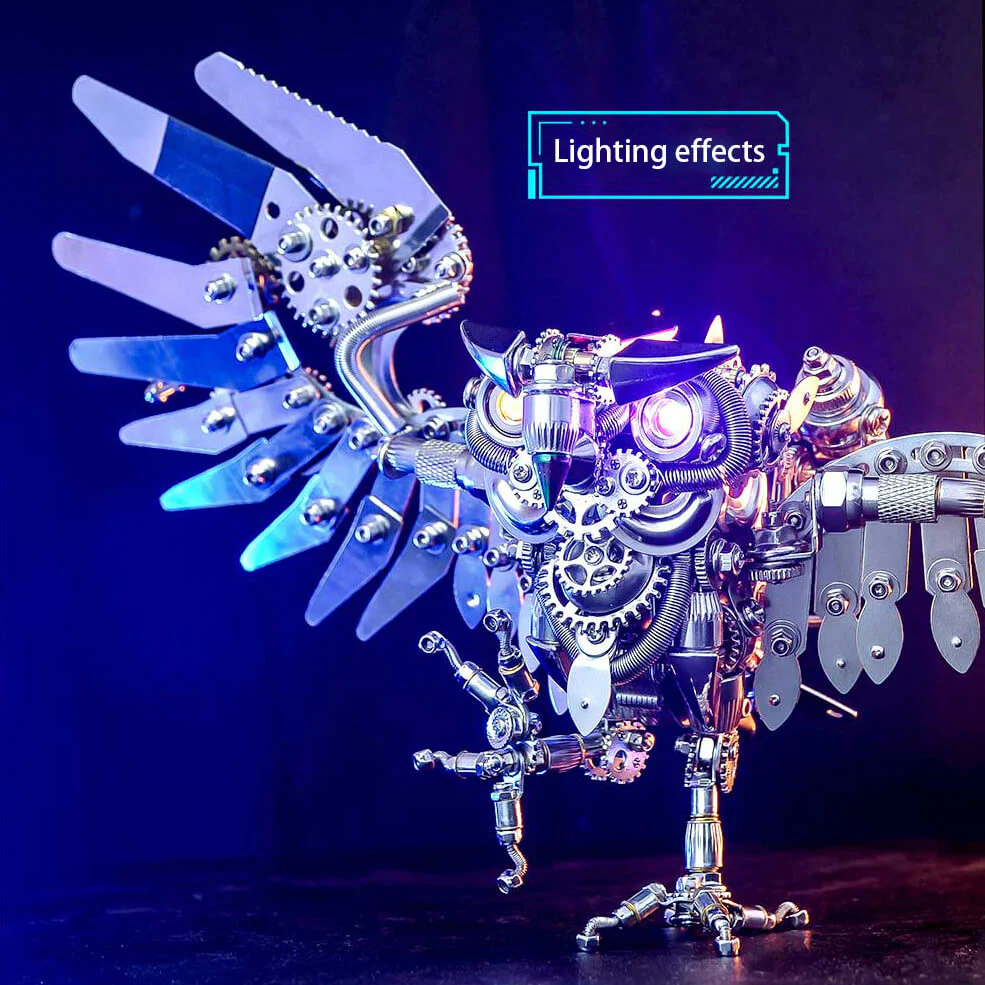 Owl Steampunk 3D Metal Puzzle Kit Animal Series for Adults - Image 10