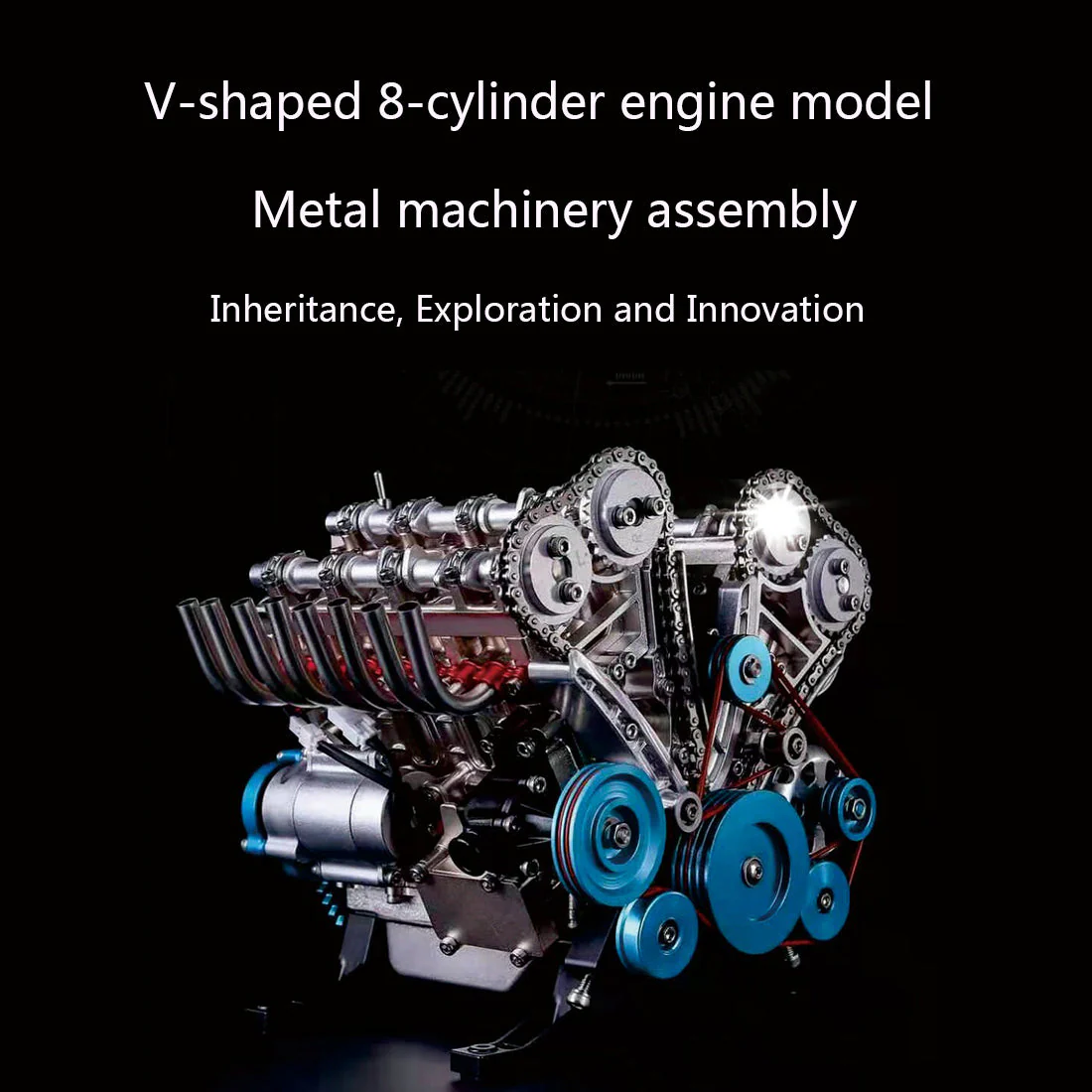 v8 engine 3d metal mechanical science experiment 500 piece model kit - Image 15
