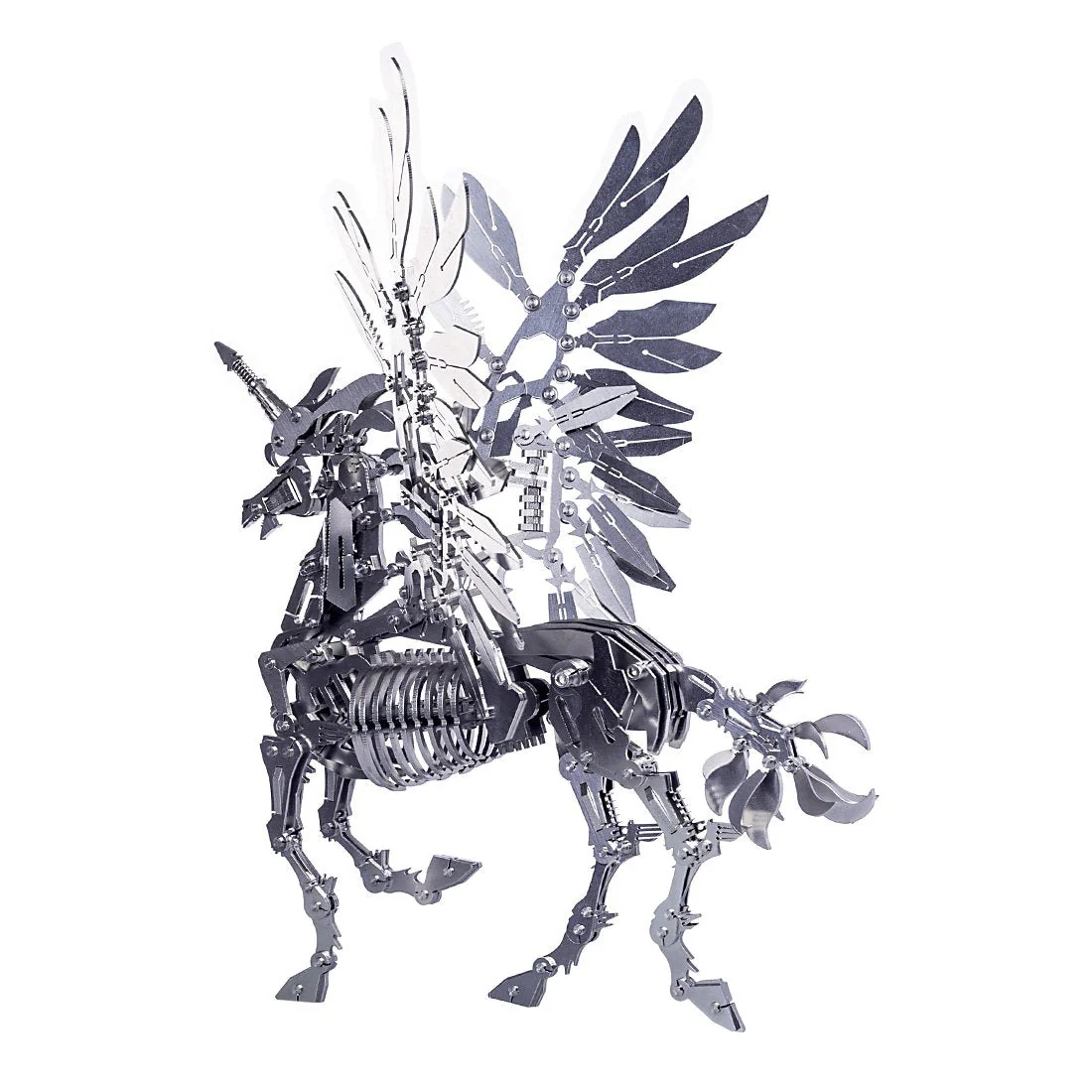 DIY 3D Assembly Metal Large Unicorn with Wing Puzzle Model - Image 4