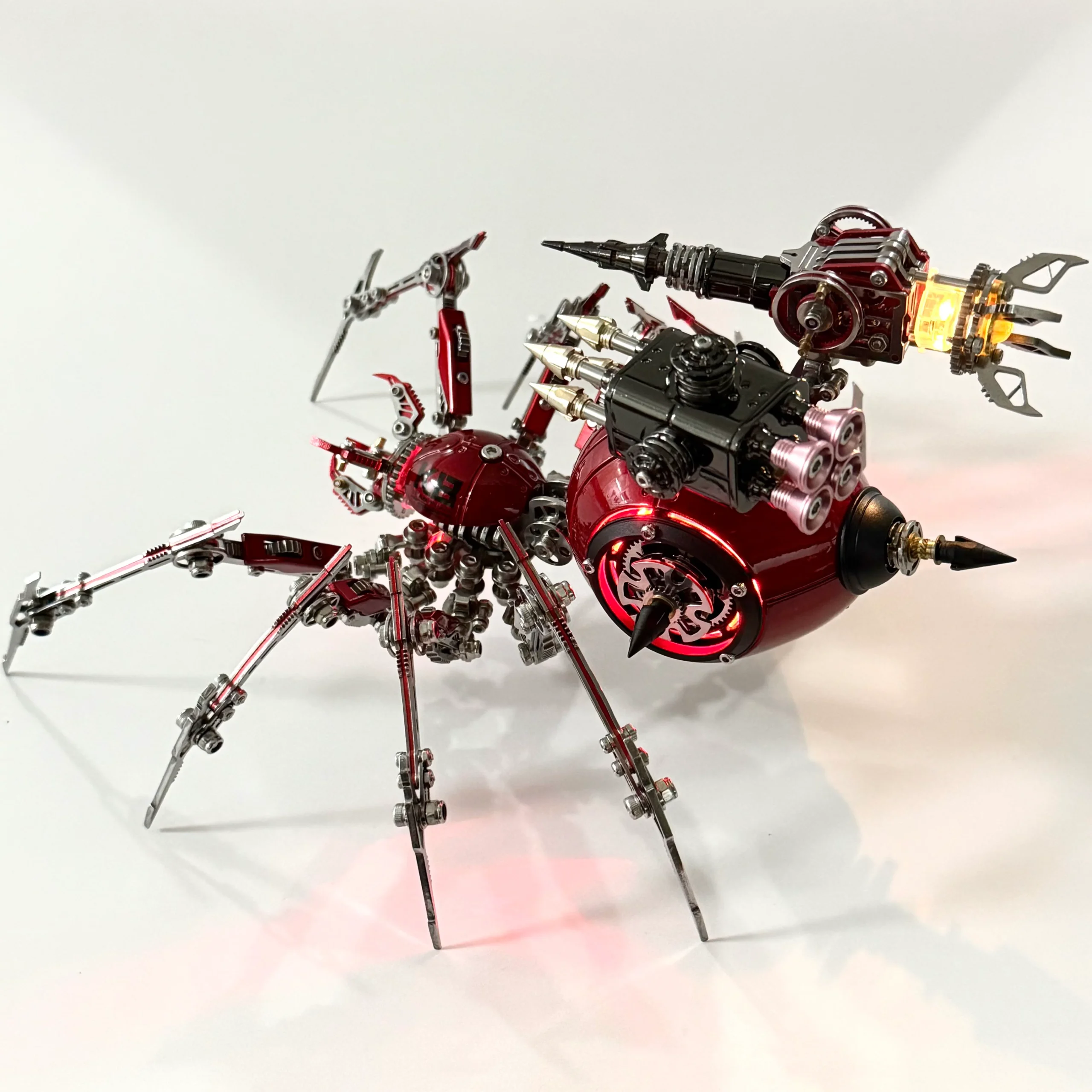 Steampunk 3D Metal Mechanical Red Spider Model Kit DIY Build for Adults - Image 5