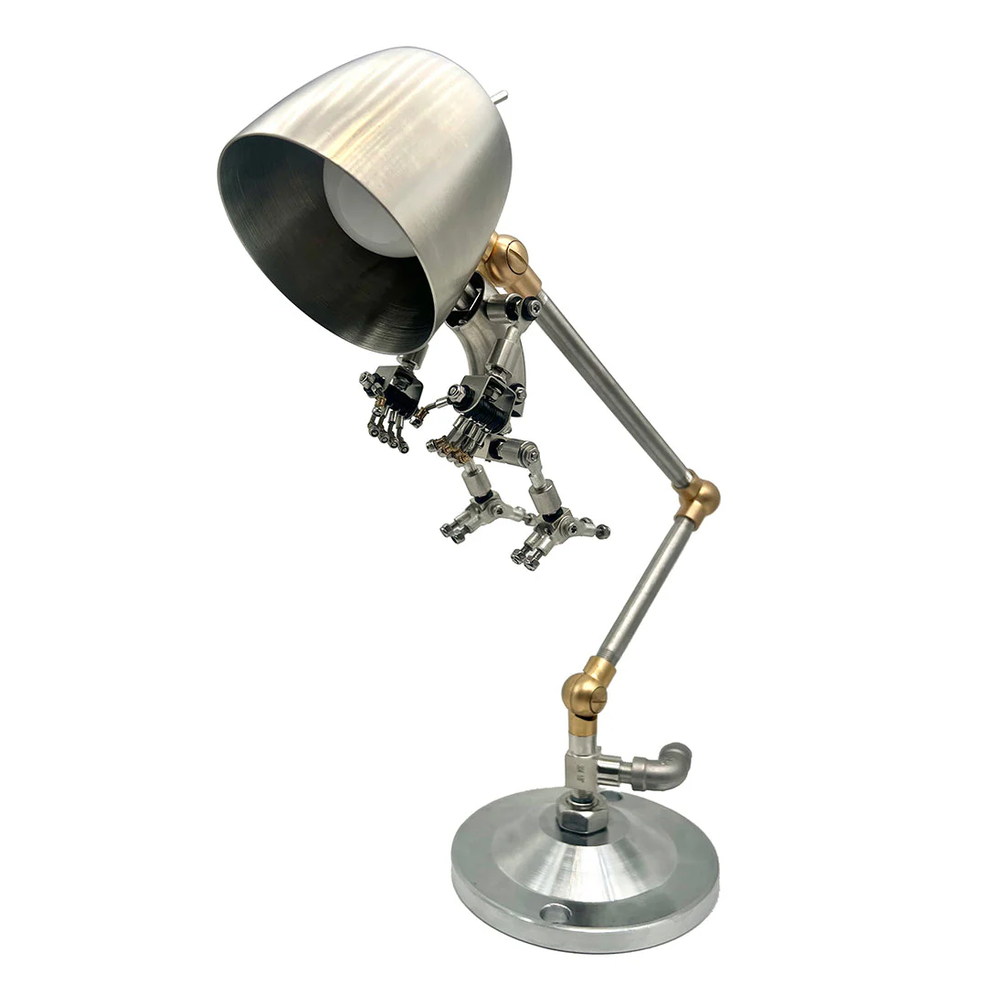Steampunk 3D Metal Robot Table Lamp US-Plug Decoration - Image 4