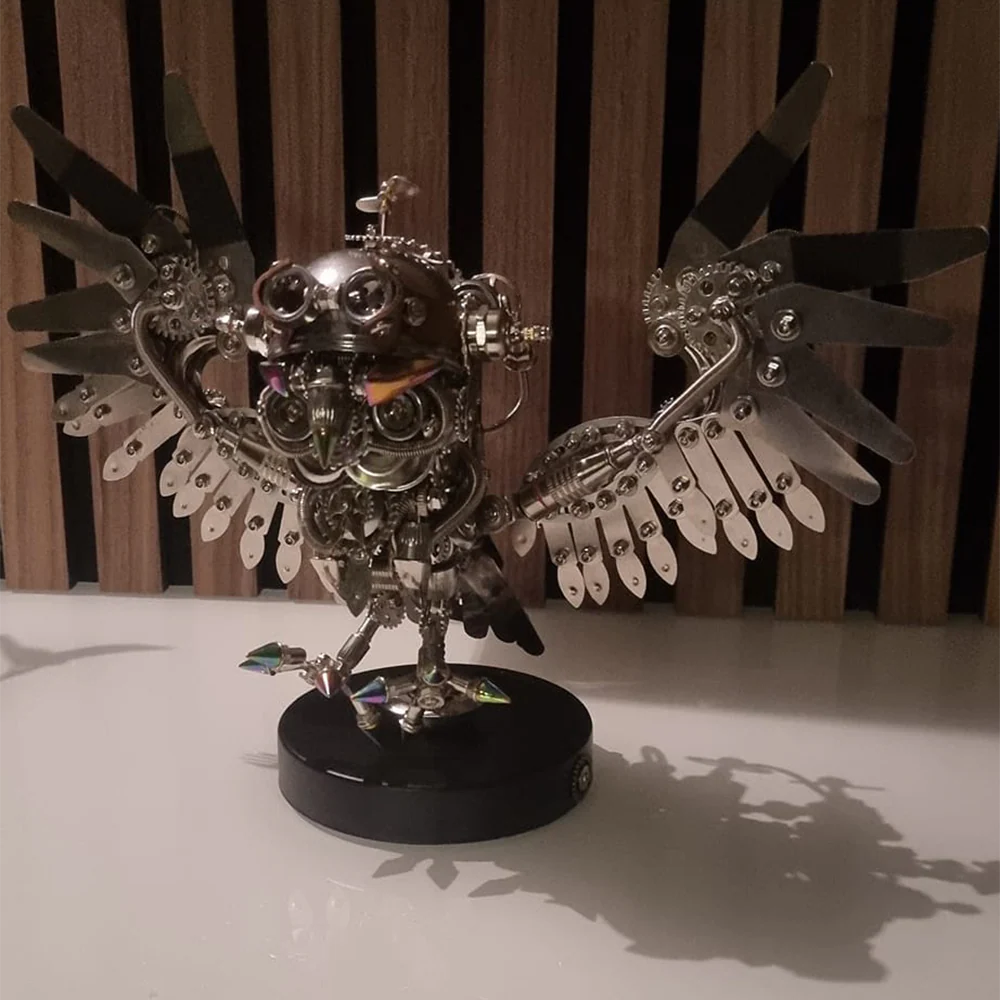 Owl Steampunk 3D Metal Puzzle Kit Animal Series for Adults - Image 8