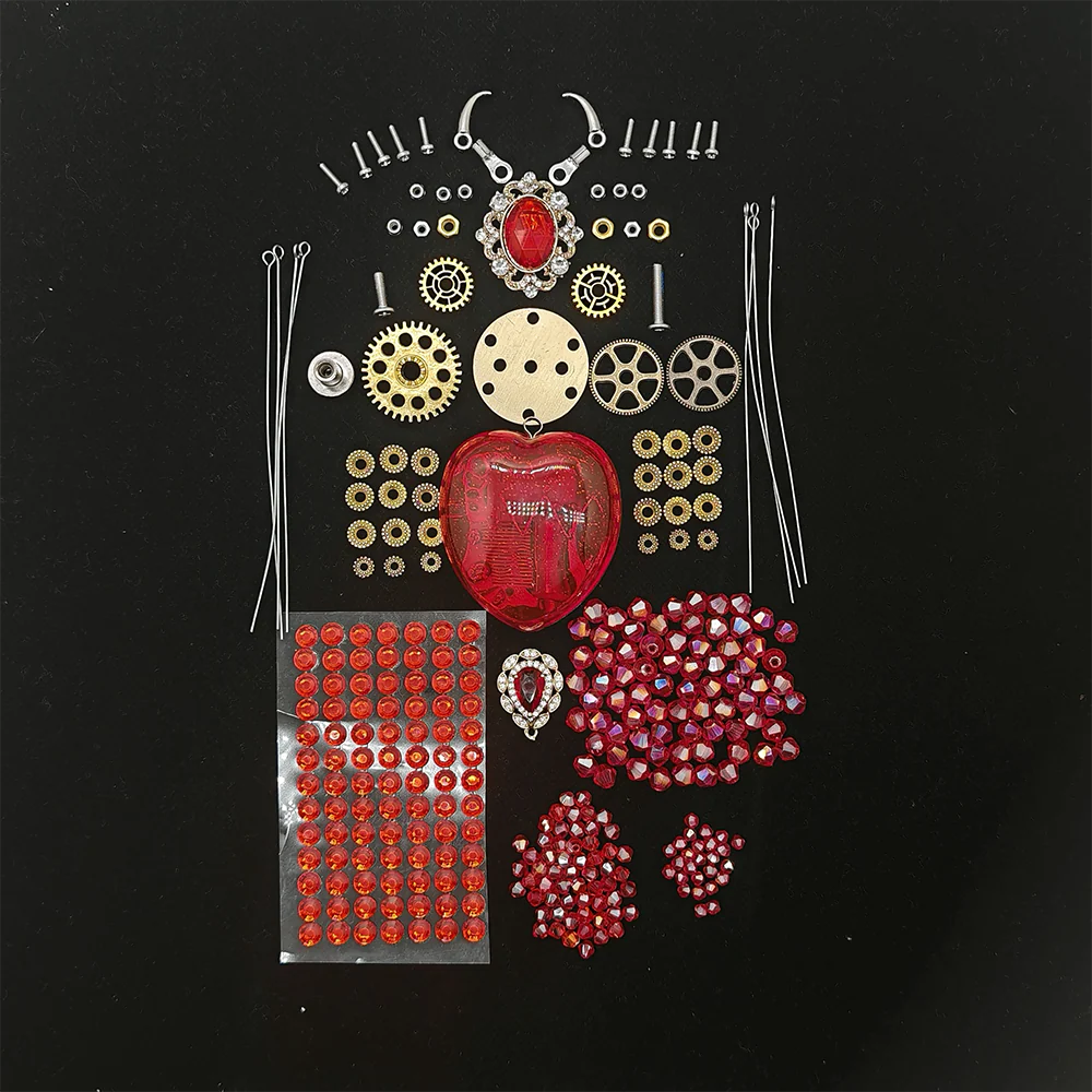 Steampunk Mechanical Crystal Spider 3D Metal Model Building Kit with Music Box - Image 8