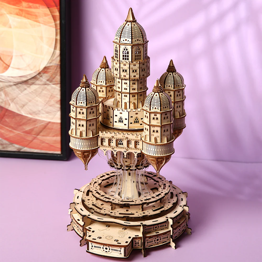 Steampunk Floating Castle 3D Wooden Puzzle Model Kit - Image 10