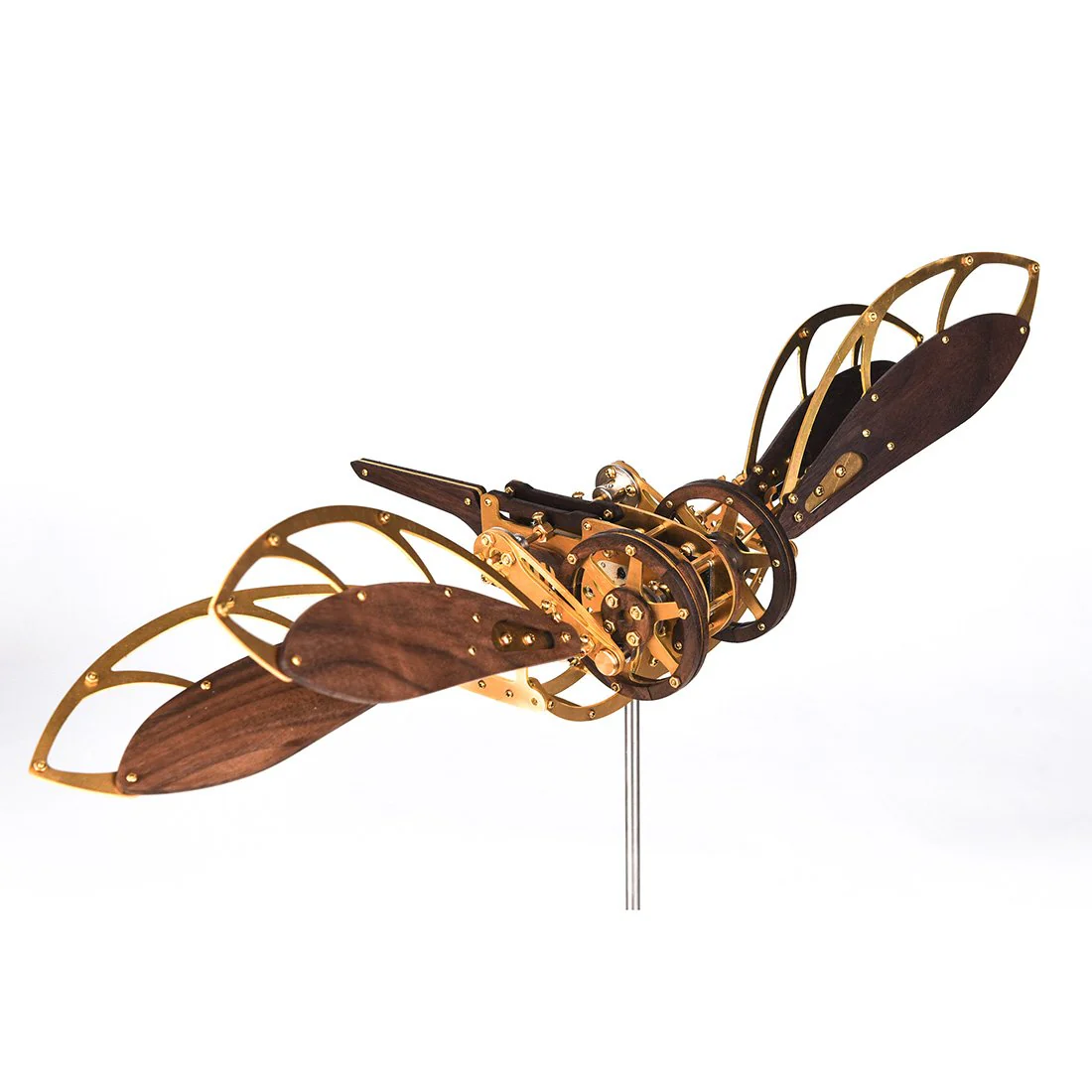 Collectable Dynamic Mechanical Mystery Dragonfly DIY Metal Wooden 3D Aircraft Puzzle Model - Image 4