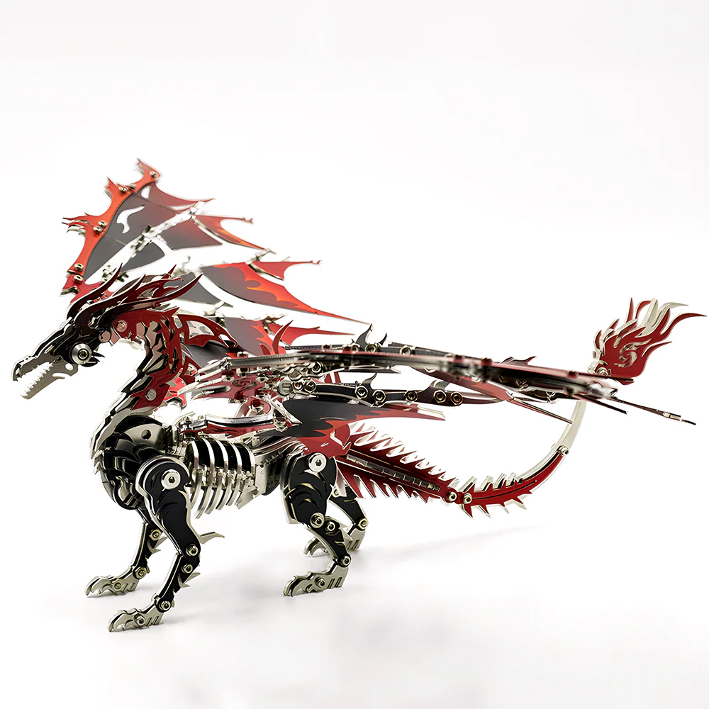 3D Mechanical Fire Dragon Metal Model Kit DIY Puzzle for Adults & Kids - Image 2