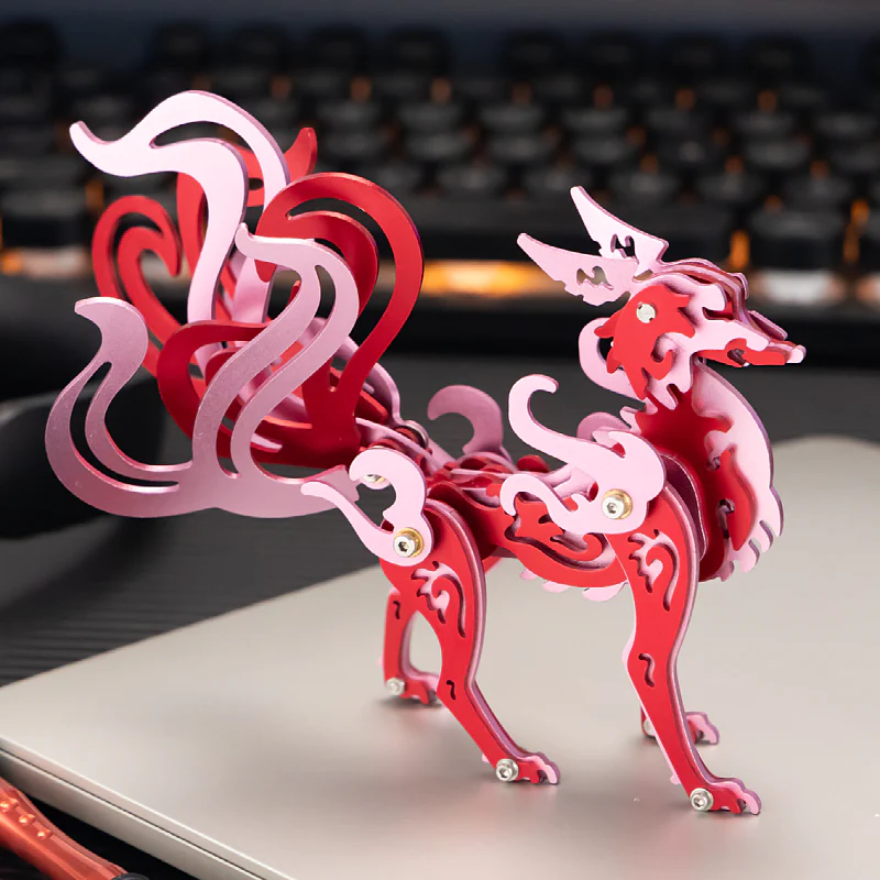 Nine-Tailed Fox 3D Colored Metal Puzzle Model Kit - Image 10