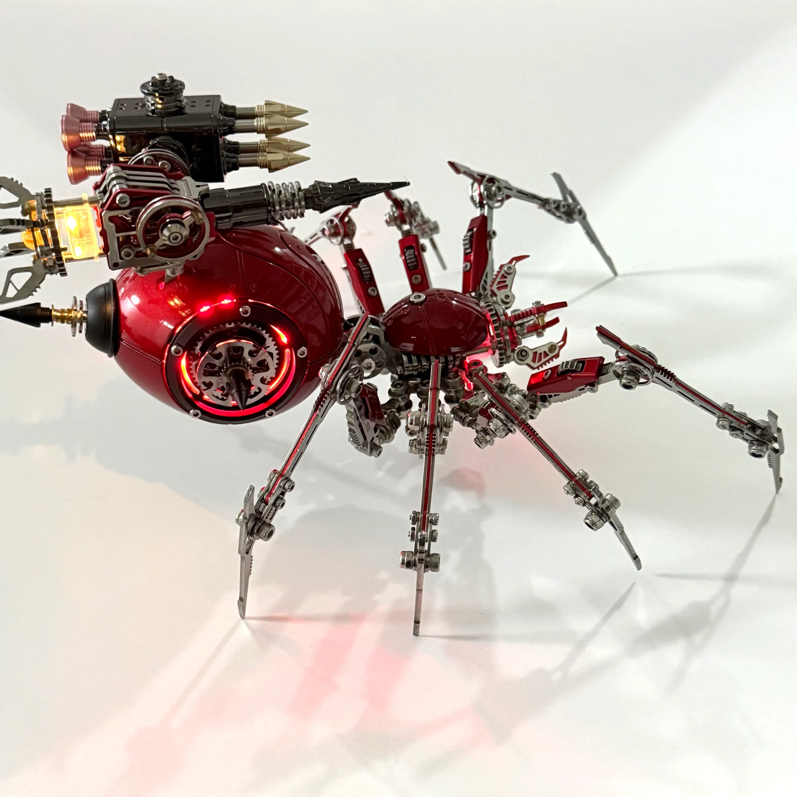 Steampunk 3D Metal Mechanical Red Spider Model Kit DIY Build for Adults - Image 13
