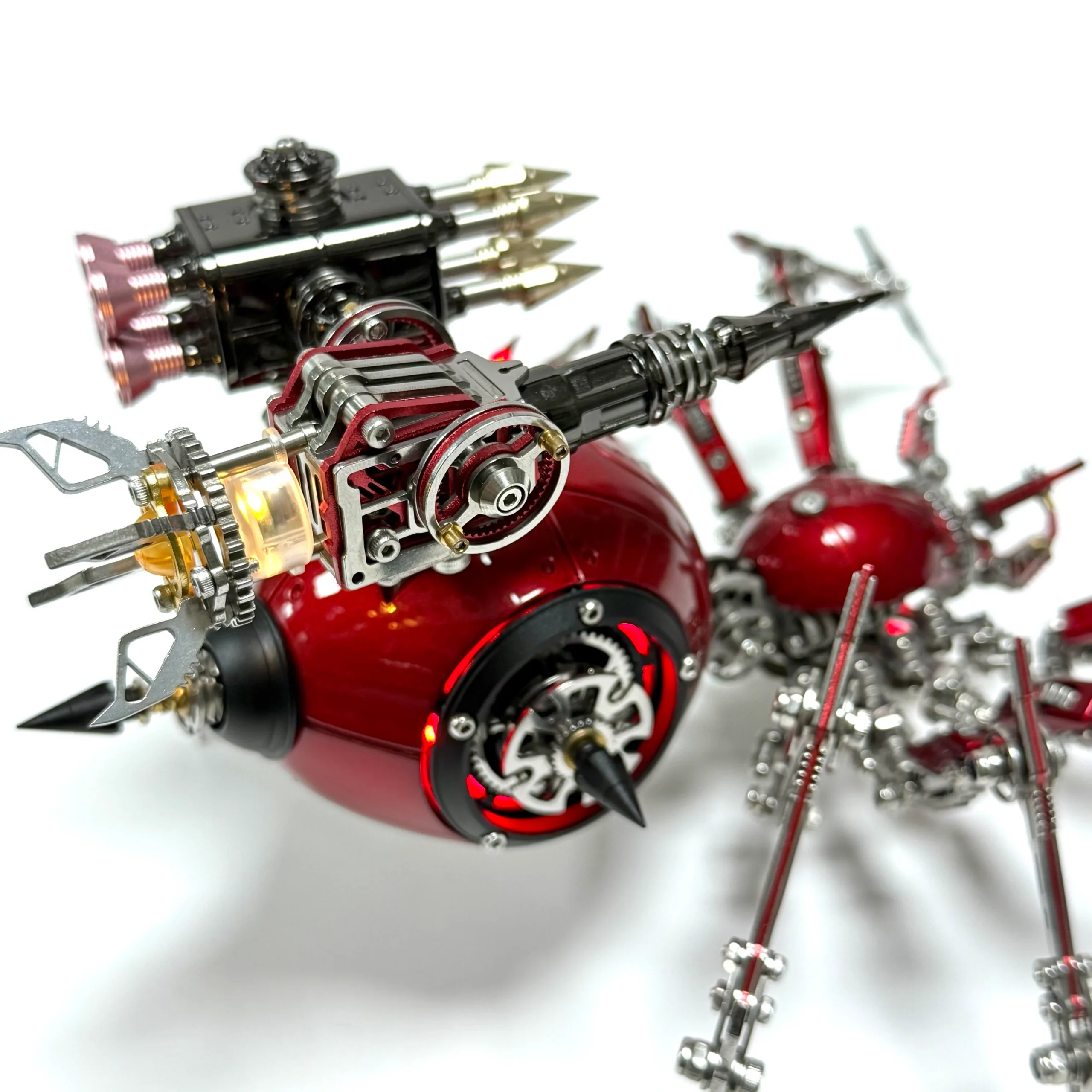 Steampunk 3D Metal Mechanical Red Spider Model Kit DIY Build for Adults - Image 15