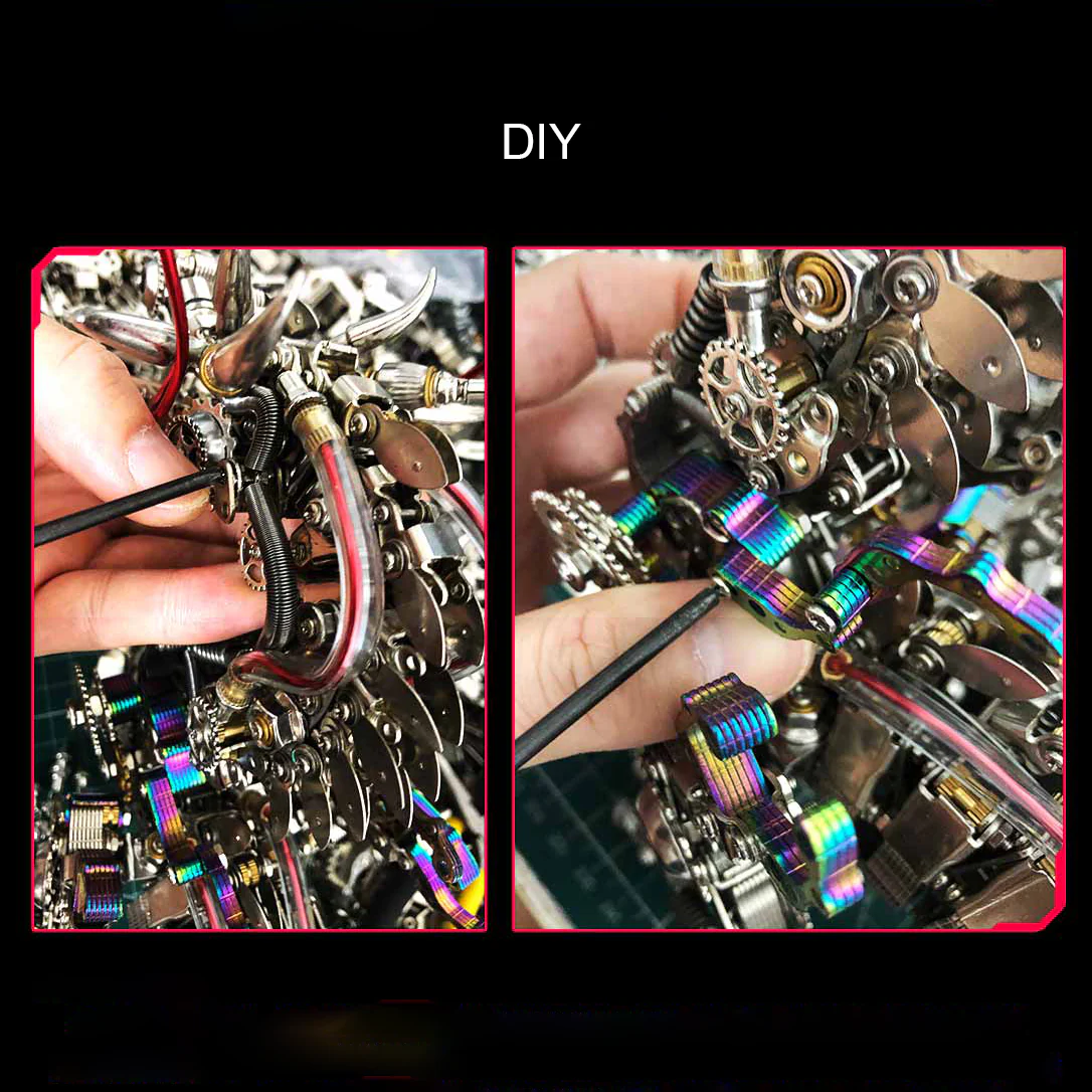 1300PCS 3D Metal DIY Realistic Chinese Dragon Model Kit Ancient Mythical Beasts - Image 17