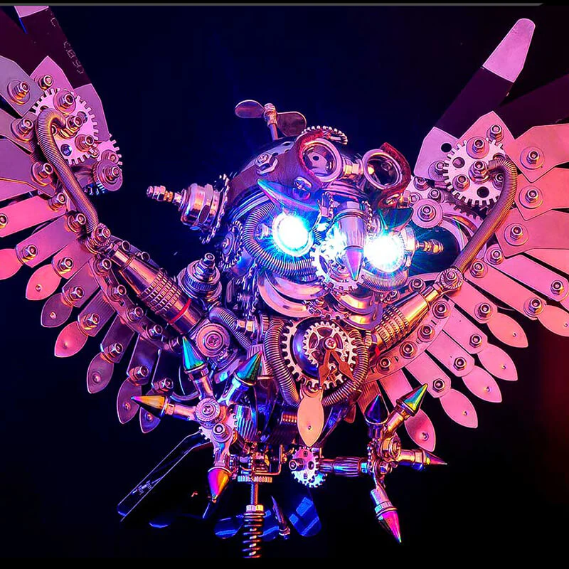 Owl Steampunk 3D Metal Puzzle Kit Animal Series for Adults - Image 20