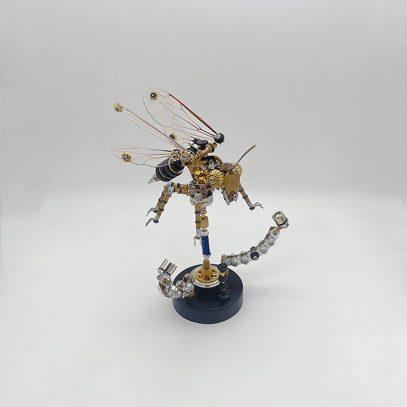Steampunk 3D Metal Wasp Puzzle Model Kit for Adults - Image 7