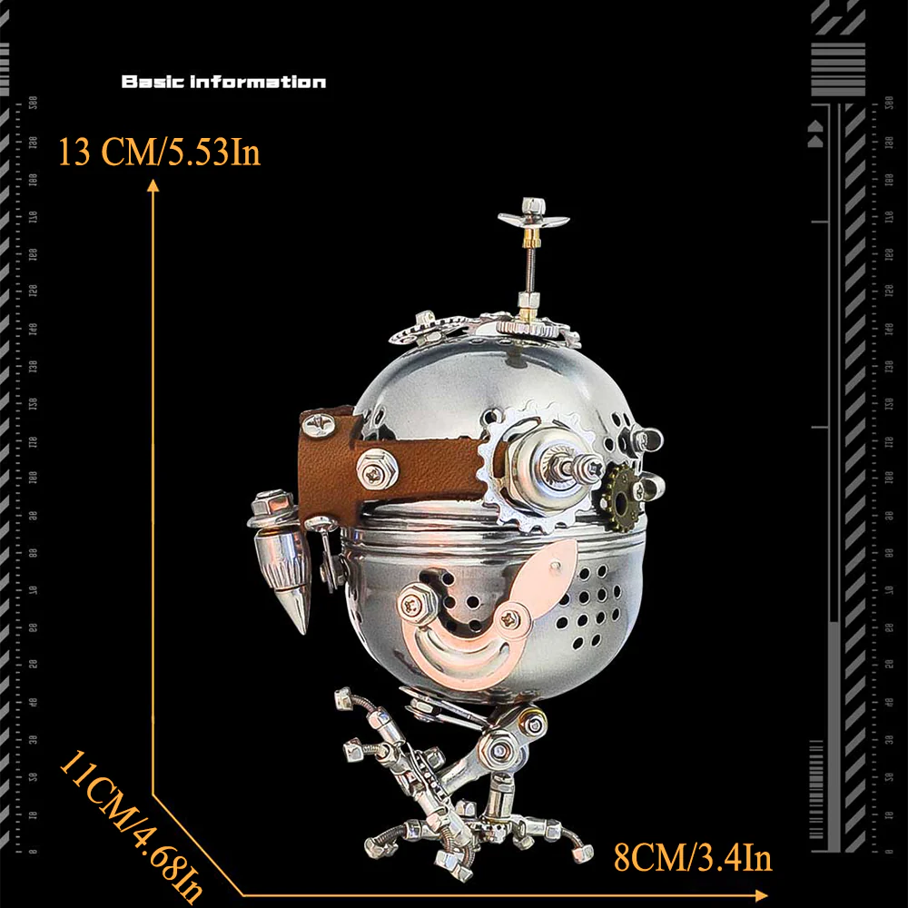Steampunk Mechanical Owl Egg Puzzle Model Kit - Image 5