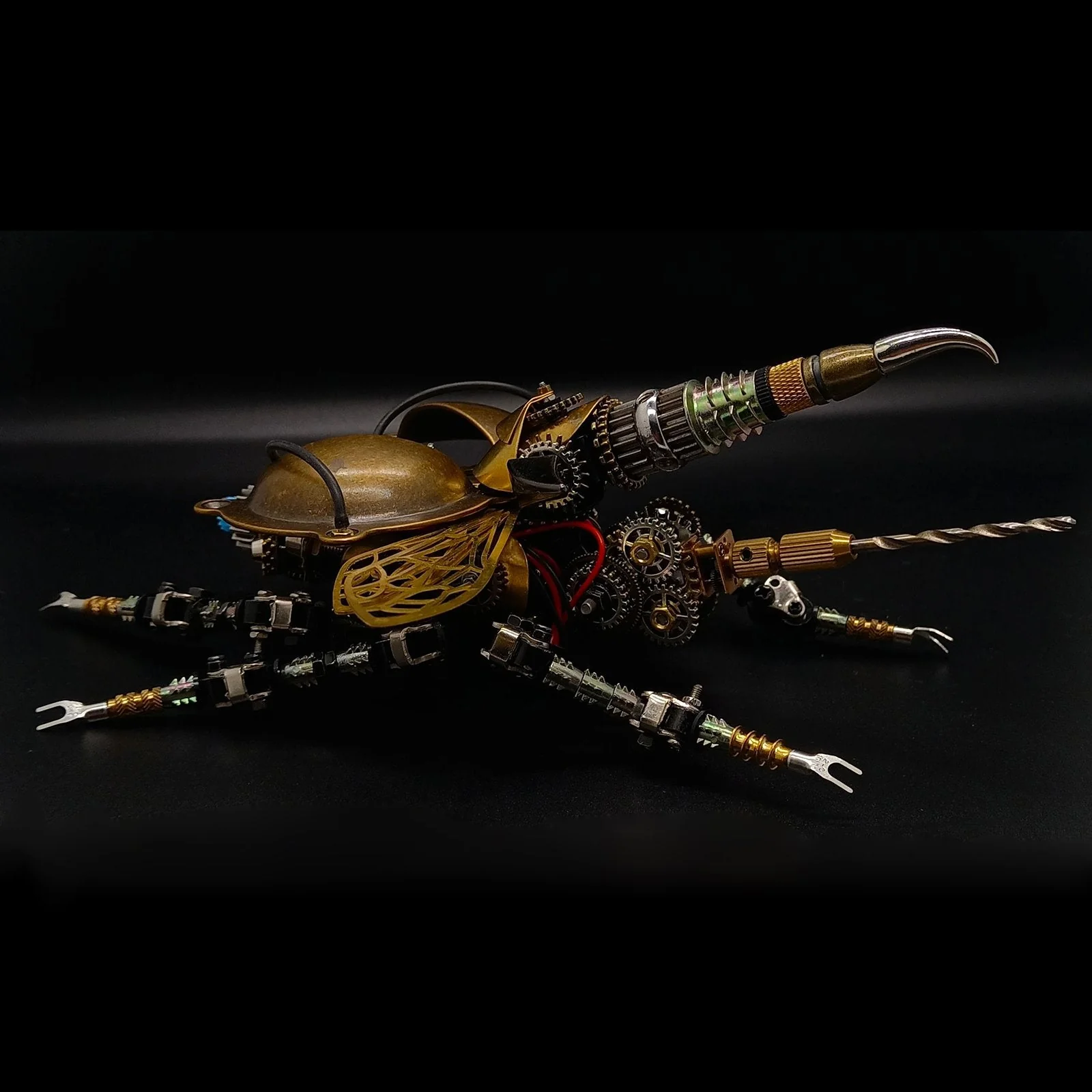 Steampunk 3D Assembly DIY Metal Mechanical War Beetle With Sound Control Light Decoration - Image 5