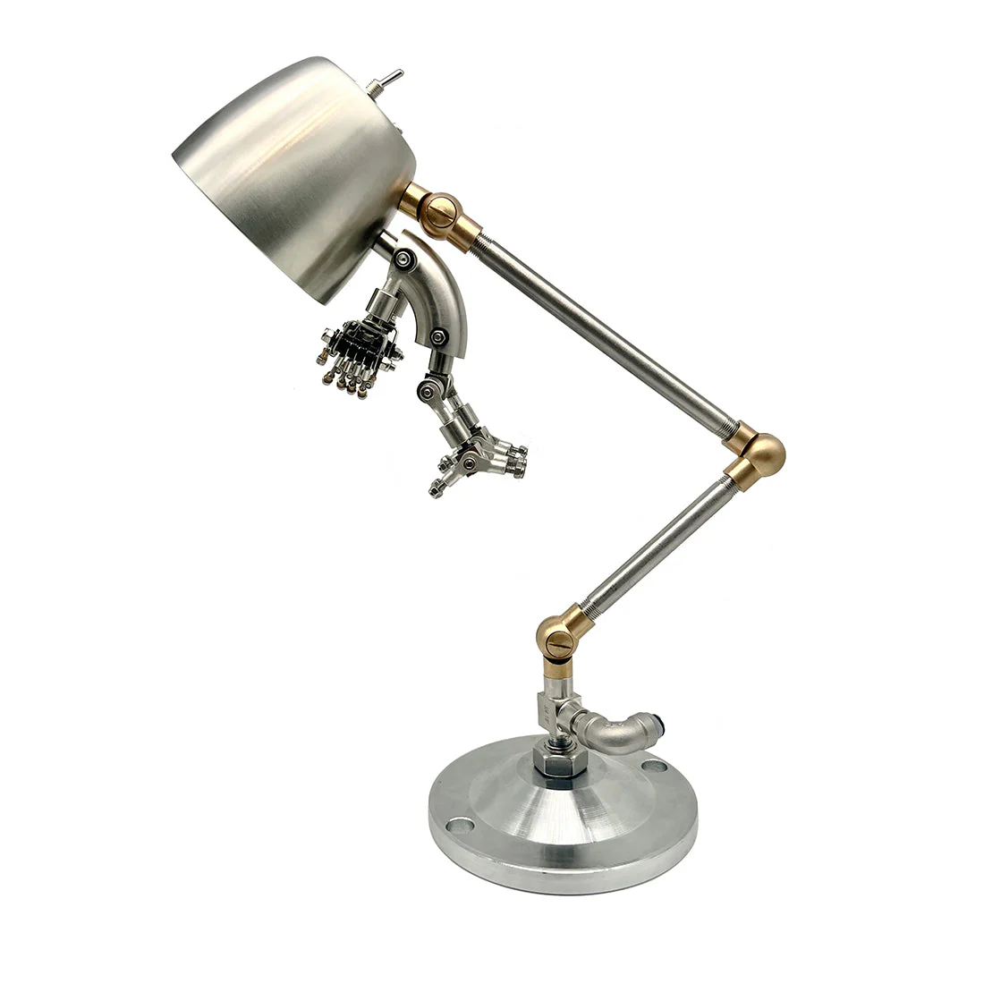 Steampunk 3D Metal Robot Table Lamp US-Plug Decoration - Image 3