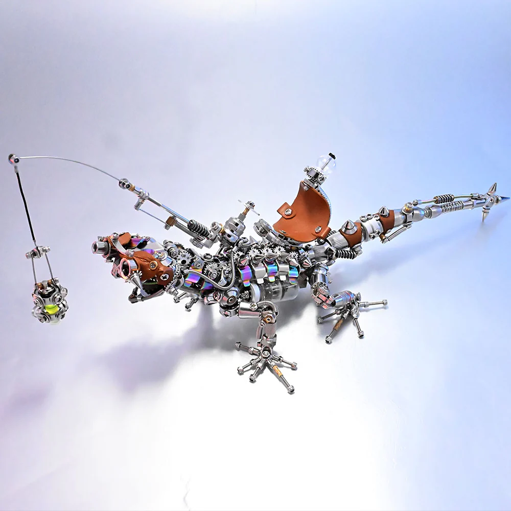 Steampunk Mechanical Chameleon 3D Metal Puzzle Model Kit for Adults - Image 4