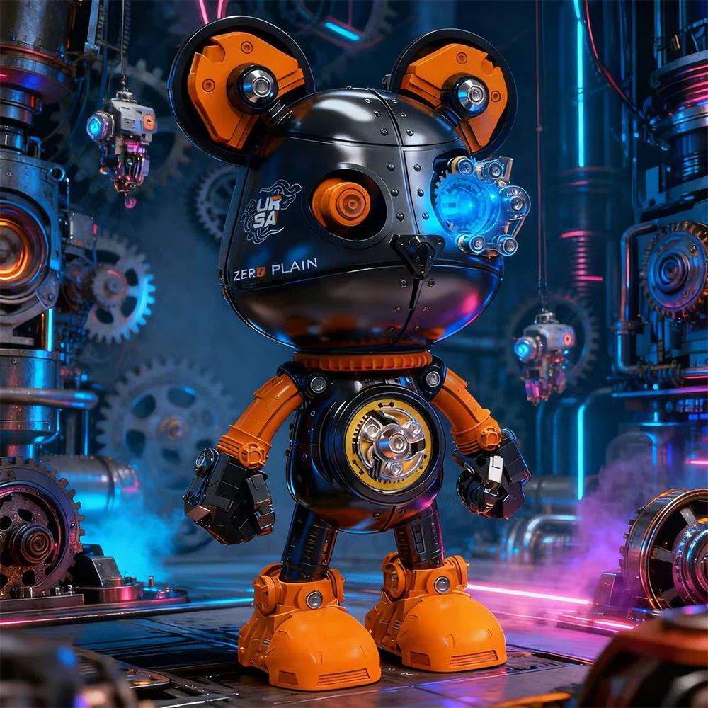 Cyberpunk Mecha Bear 3D Metal Assembly Model Kit - Image 4