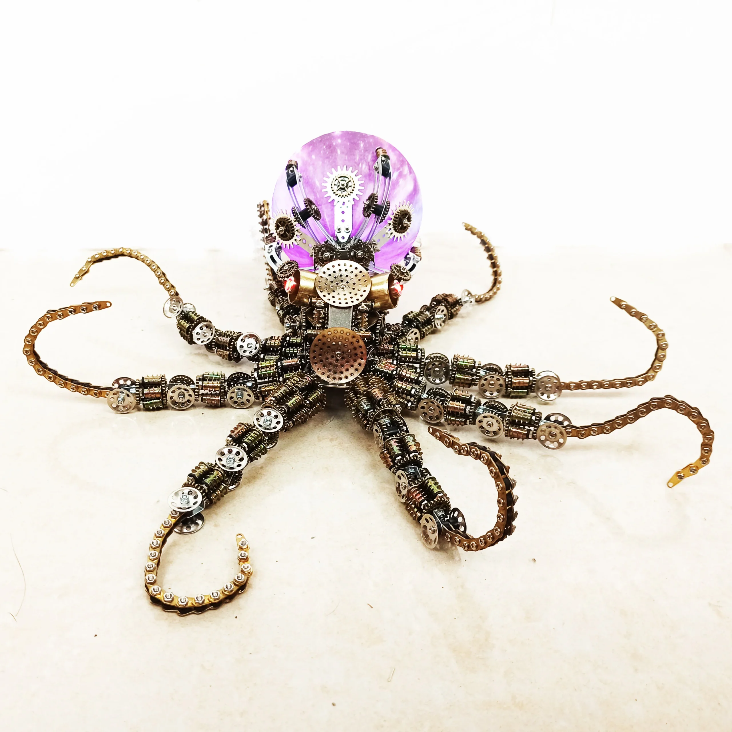2400PCS+ Steampunk Mechanical Octopus Metal DIY 3D Model Kit - Image 5