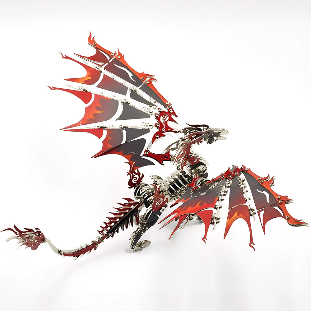 3D Mechanical Fire Dragon Metal Model Kit DIY Puzzle for Adults & Kids - Image 6