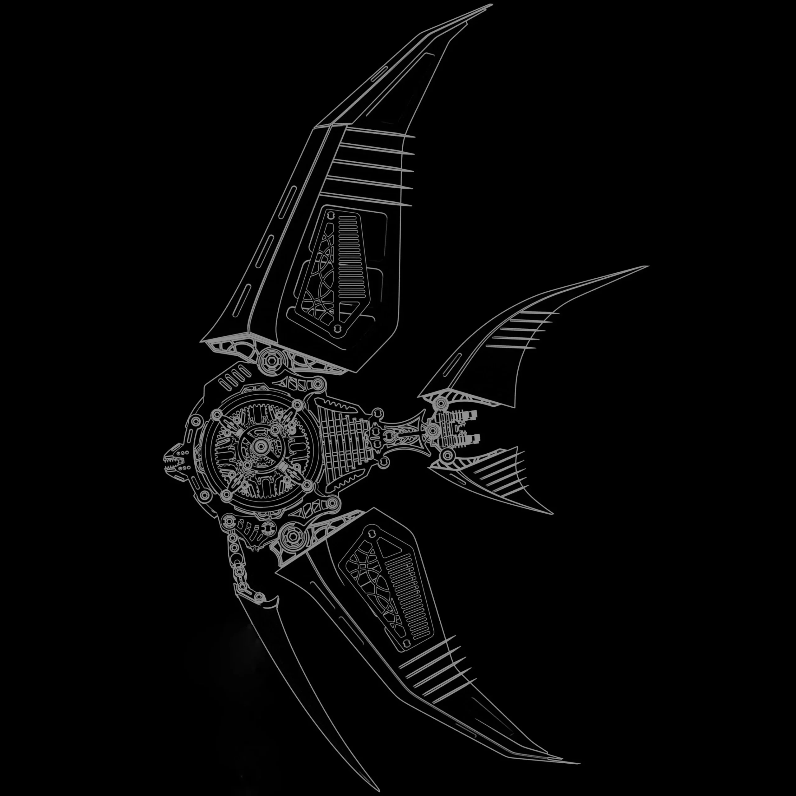 Mechanical Angelfish 3D Metal Puzzle Model Marine Life Series - Image 31