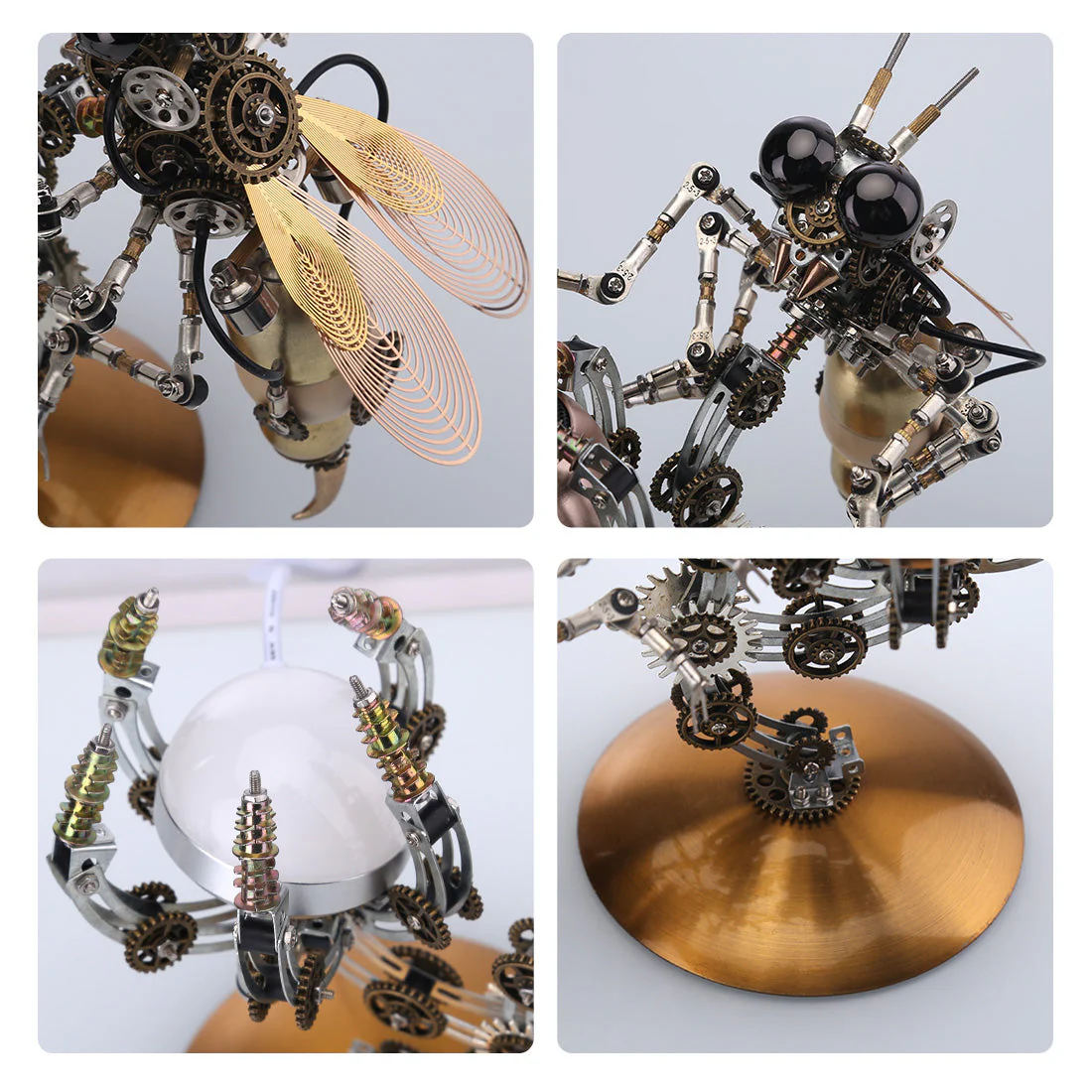 Steampunk Wasp 3D Multiple Scene Model Kit Puzzle with Base - Image 11