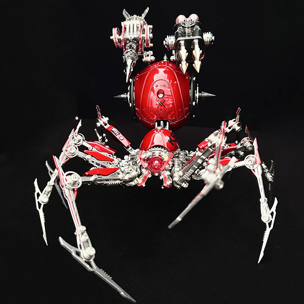 Steampunk 3D Metal Mechanical Red Spider Model Kit DIY Build for Adults - Image 26