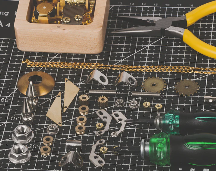 150PCS Metal And Mood DIY KIT Music Box Best Birthday Gift - Image 8