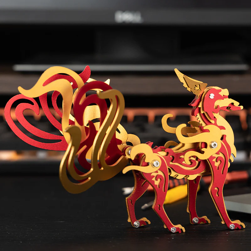 Nine-Tailed Fox 3D Colored Metal Puzzle Model Kit - Image 8