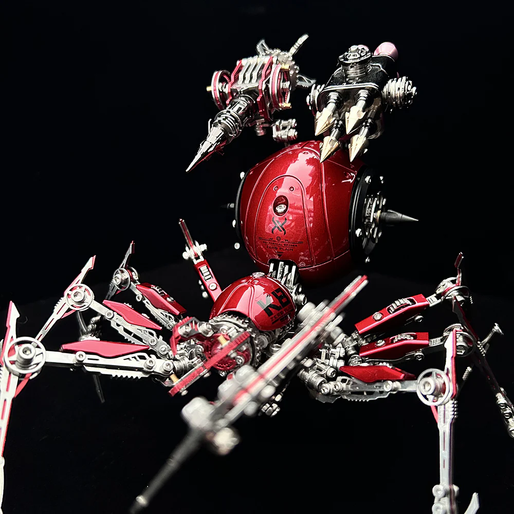 Steampunk 3D Metal Mechanical Red Spider Model Kit DIY Build for Adults - Image 27