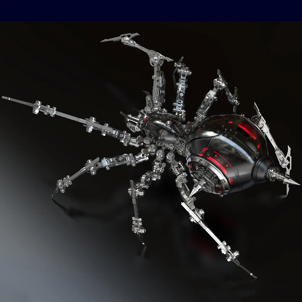 Metal Mechanical Black Battle Spider 3D Puzzle Model Kit for Adults - Image 7