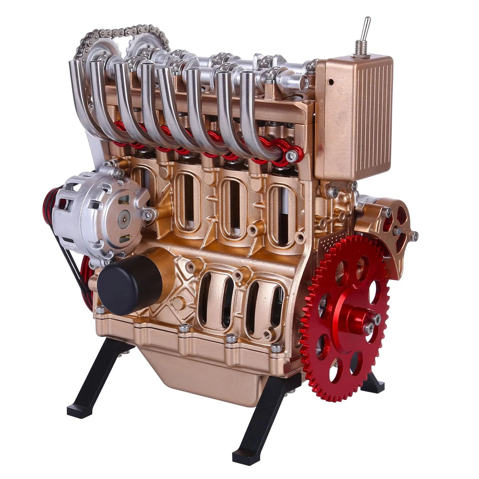 Teching 3D Assembly Adult 300+pcs Car Engine Model Toys Mini Inline 4 cylinders Engine Education - Image 9