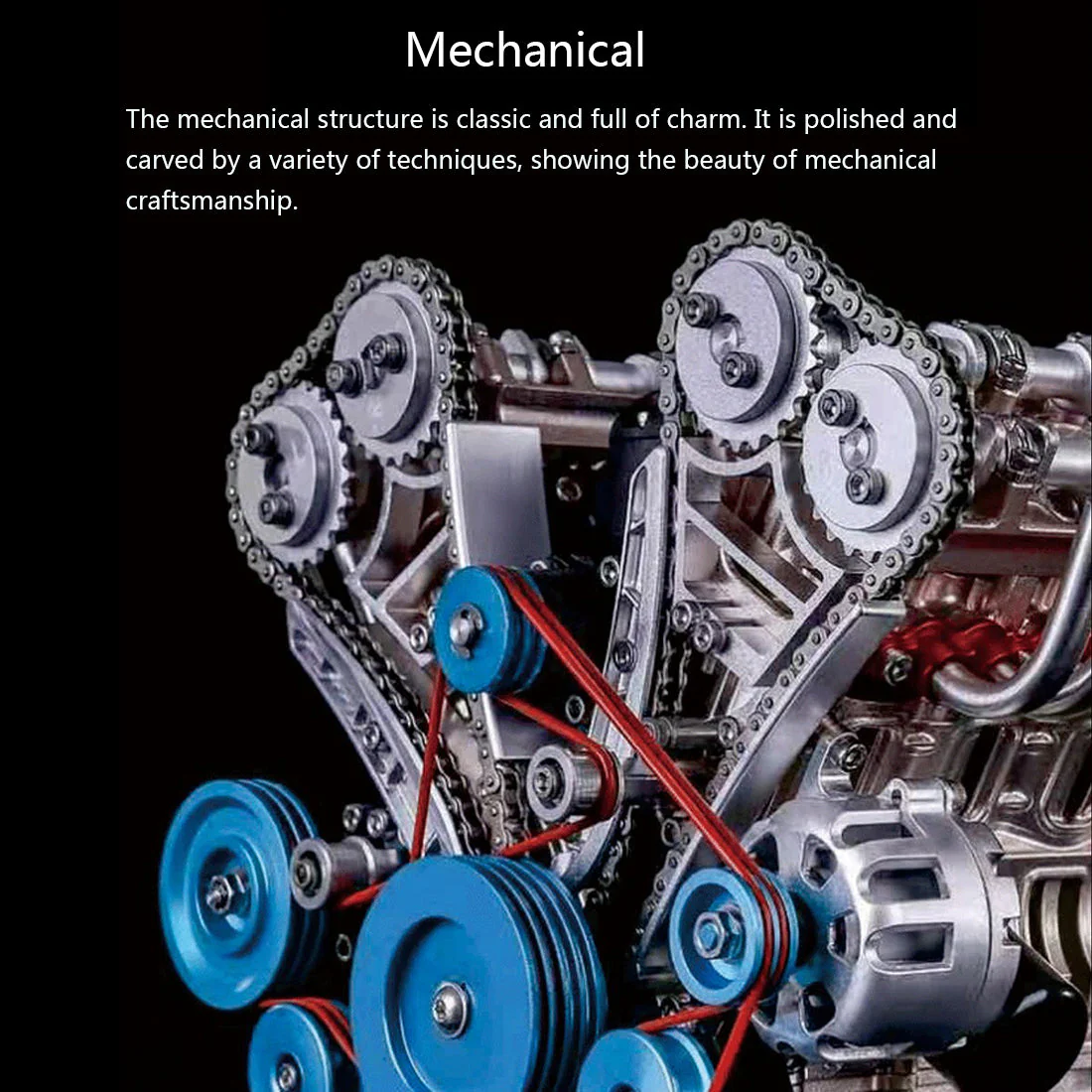 v8 engine 3d metal mechanical science experiment 500 piece model kit - Image 9