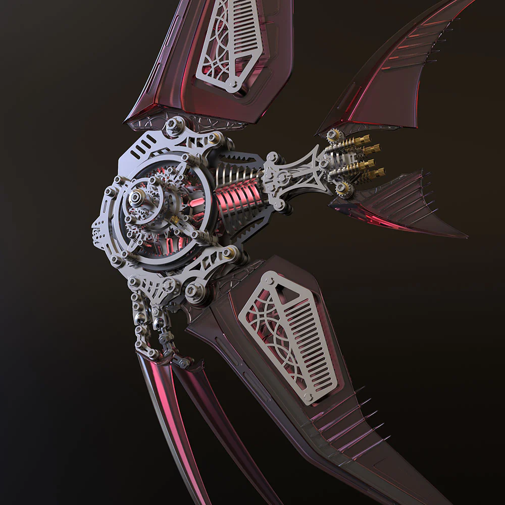 Mechanical Angelfish 3D Metal Puzzle Model Marine Life Series - Image 26