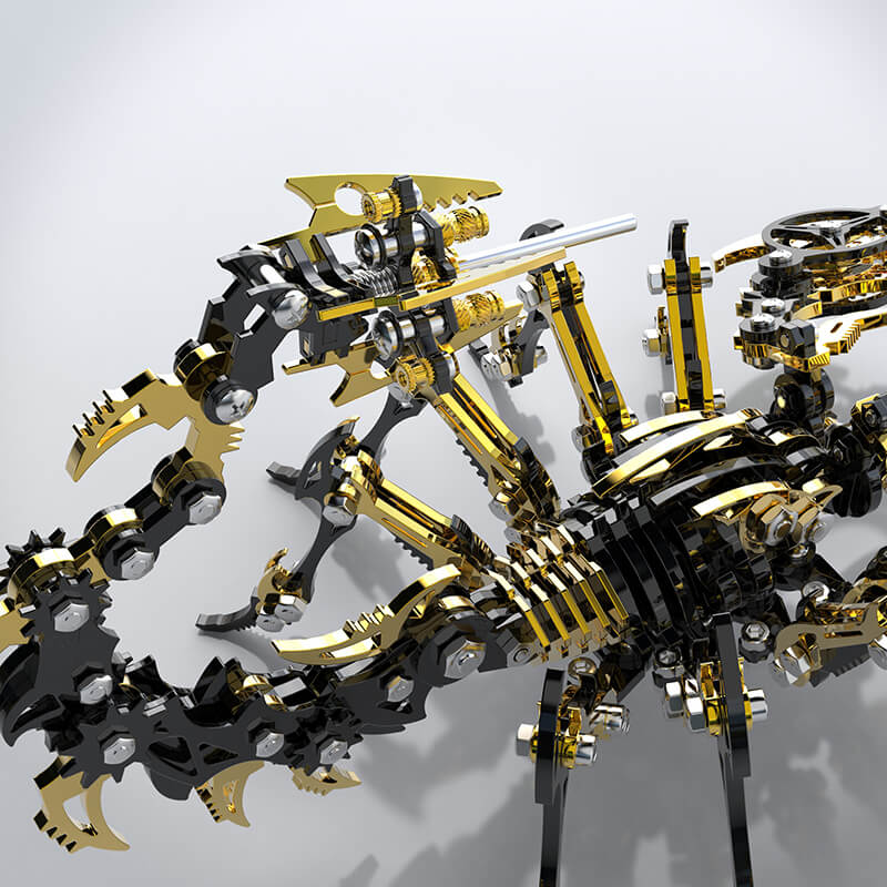 3D Scorpion Black Gold Metal puzzle Model Colorful Kit - Image 9