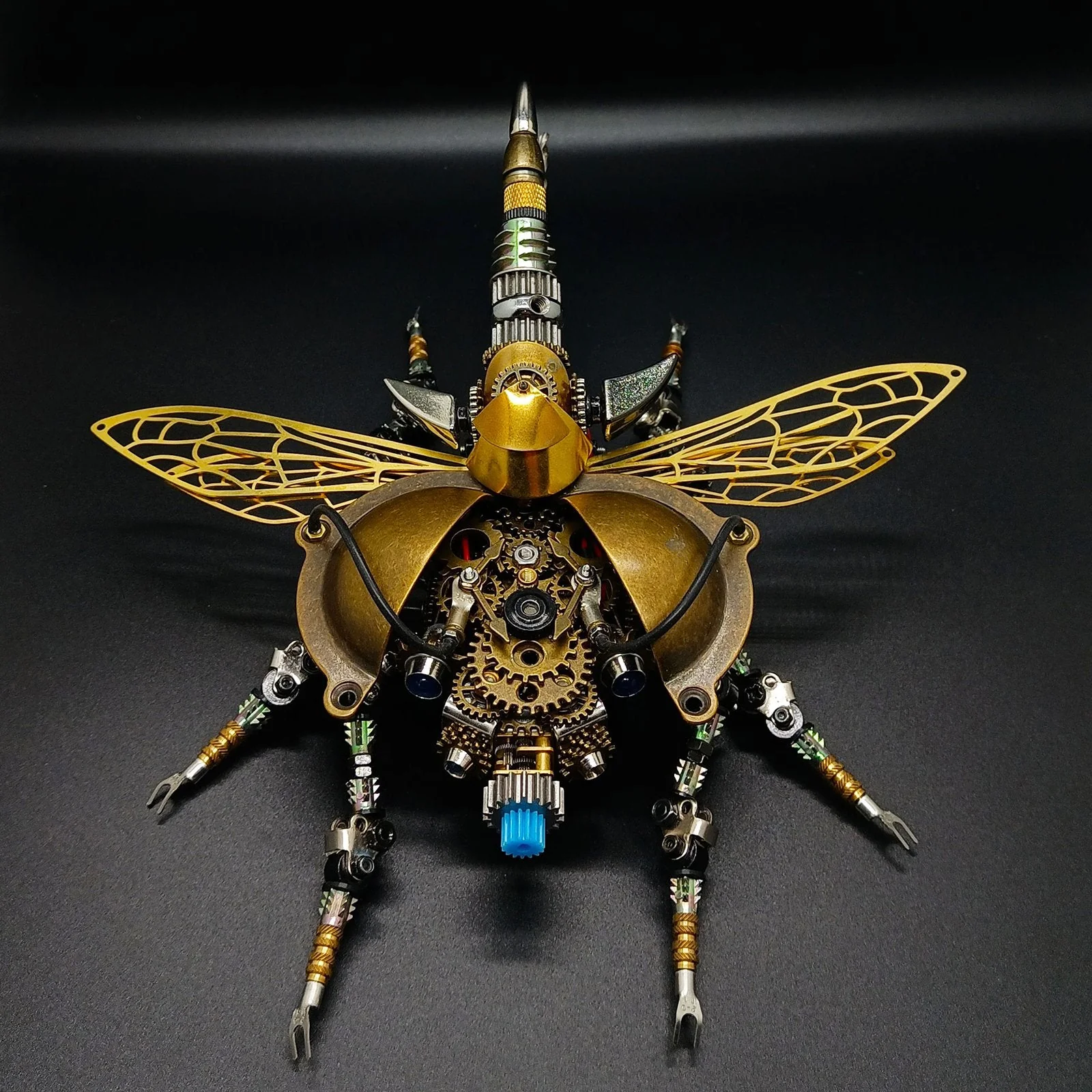 Steampunk 3D Assembly DIY Metal Mechanical War Beetle With Sound Control Light Decoration