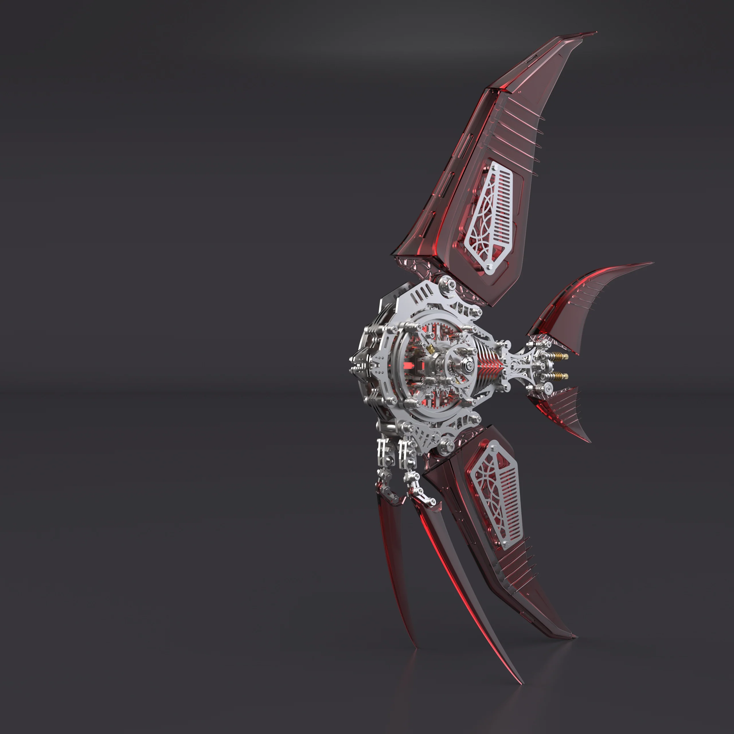 Mechanical Angelfish 3D Metal Puzzle Model Marine Life Series - Image 7