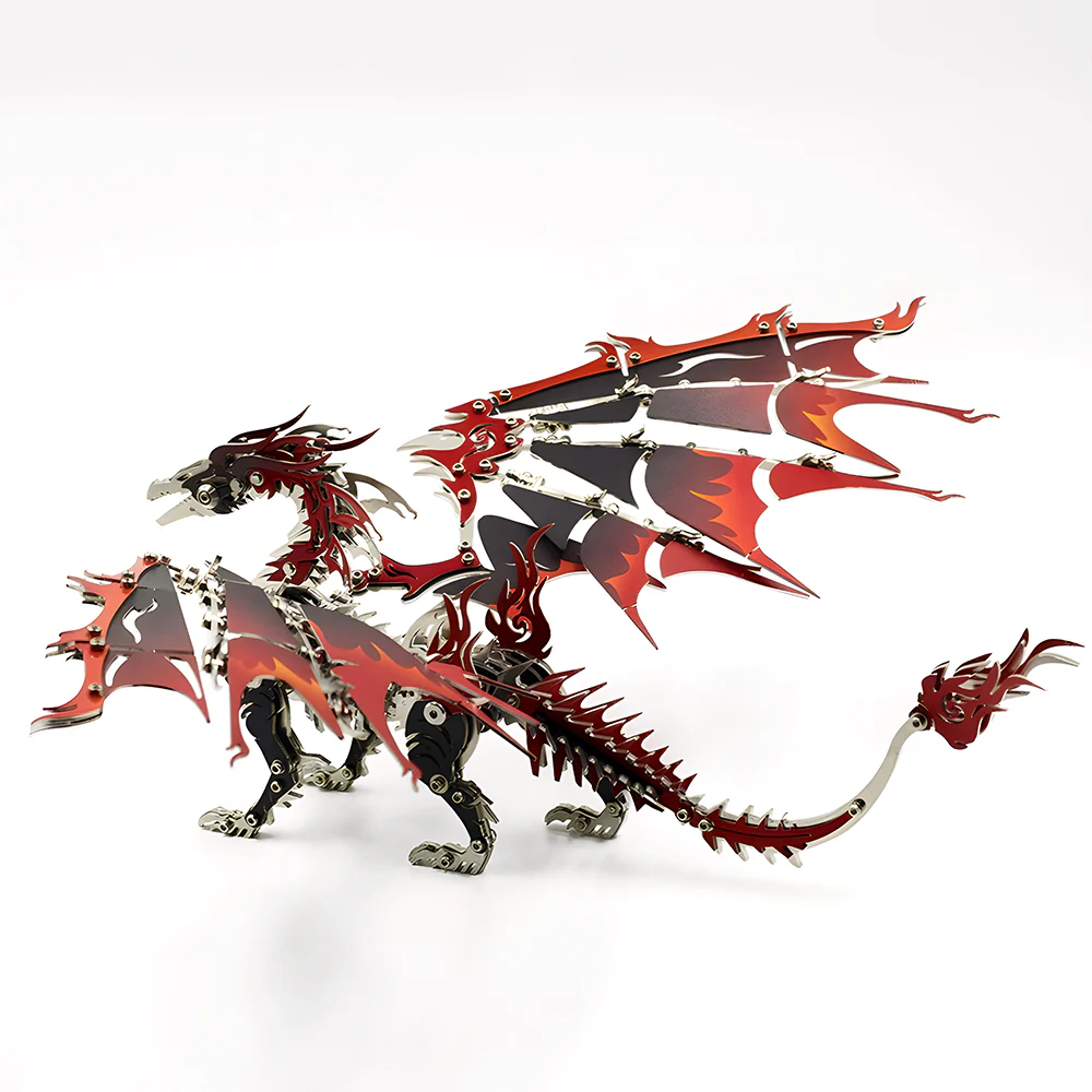 3D Mechanical Fire Dragon Metal Model Kit DIY Puzzle for Adults & Kids - Image 13