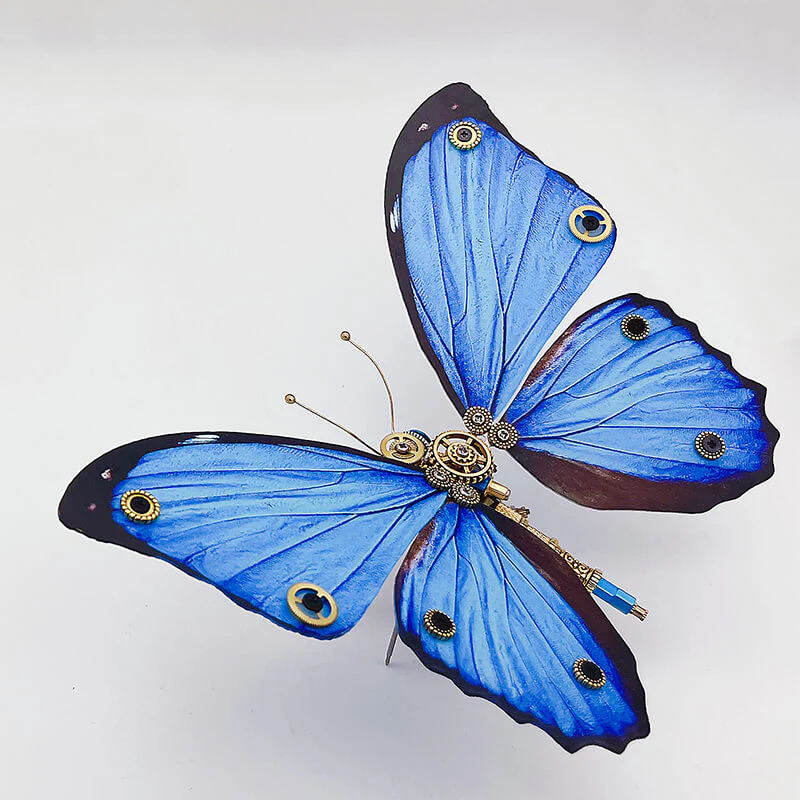 Steampunk Butterfly Morphidae 3D metal puzzle model kit for adult and kids - Image 6