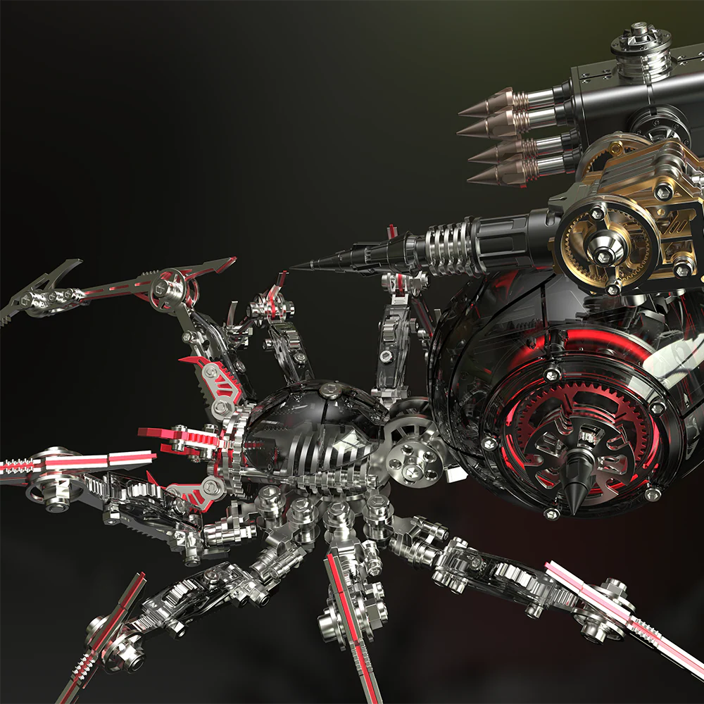 Metal Mechanical Black Battle Spider 3D Puzzle Model Kit for Adults - Image 22