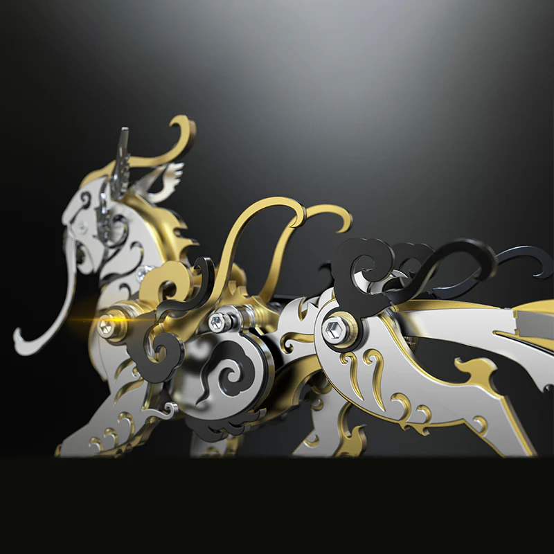 3D Metal Mechanical Lion Mutation Mythological Creature Model Kit - Image 10