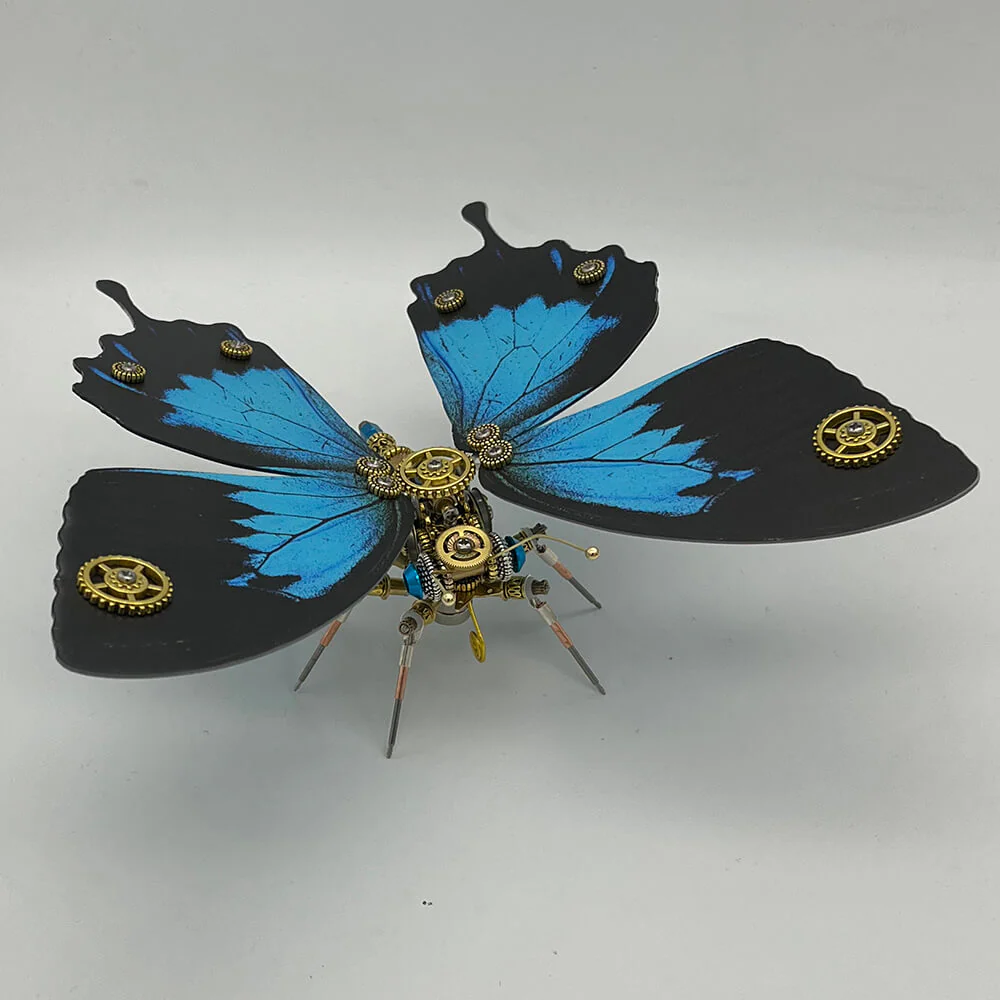 Steampunk butterfly papilio ulysses 200PCS metal puzzle model kit - Image 5