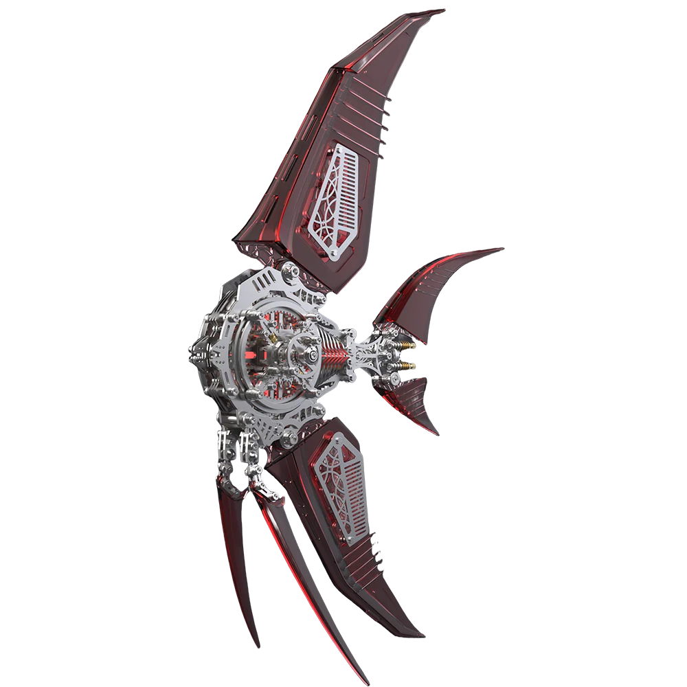 Mechanical Angelfish 3D Metal Puzzle Model Marine Life Series - Image 20