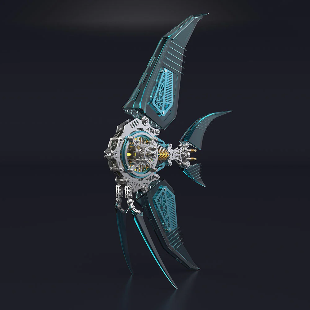 Mechanical Angelfish 3D Metal Puzzle Model Marine Life Series - Image 6