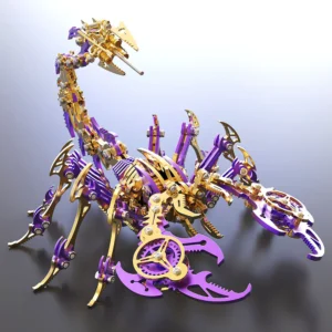3D  Scorpion Purple Golden Metal Puzzle Model Color Kit for Gift and Decoration
