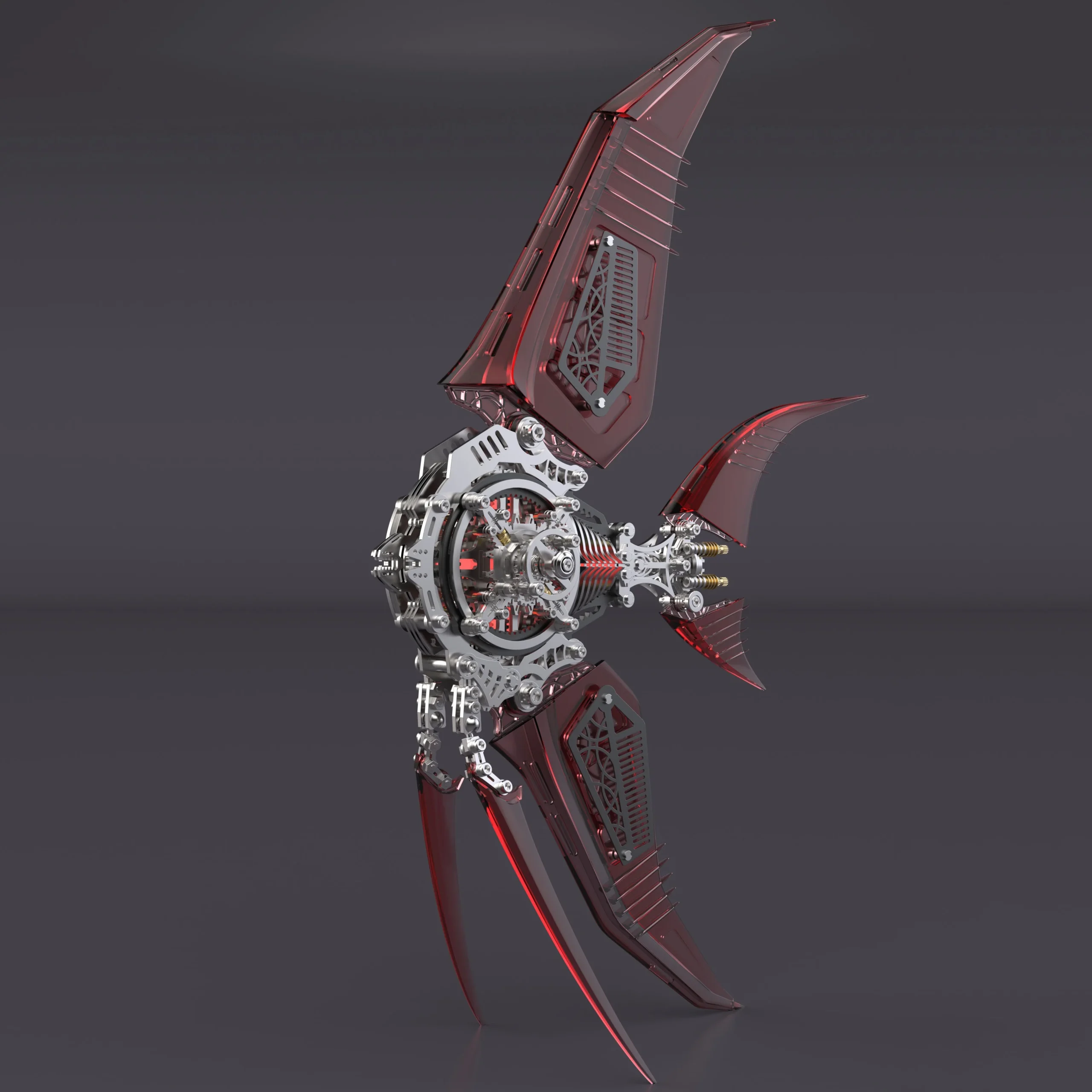 Mechanical Angelfish 3D Metal Puzzle Model Marine Life Series - Image 33