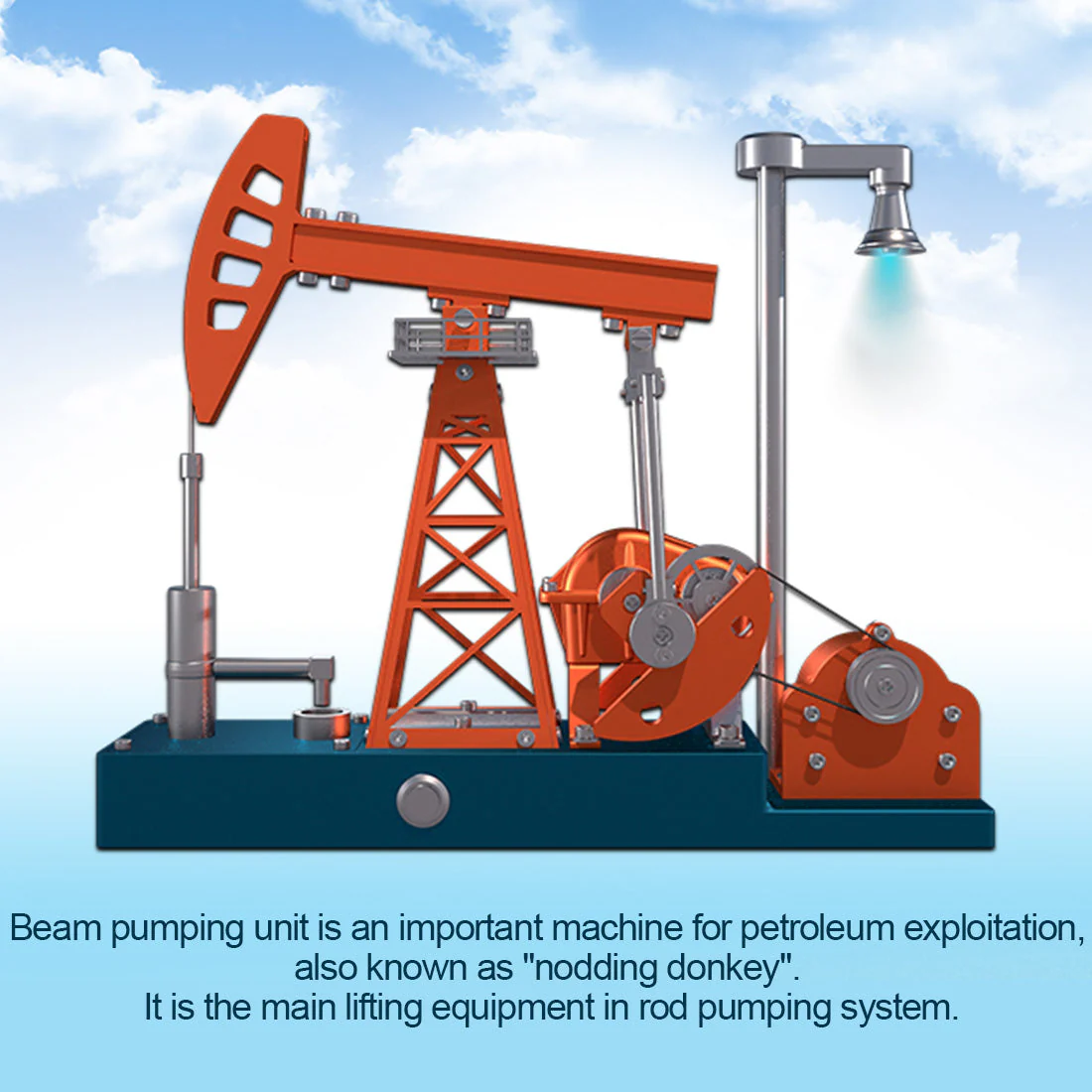 Build a Pumpjack That Works 3D Pumping Unit Model Building Kit 219PCS - Image 11
