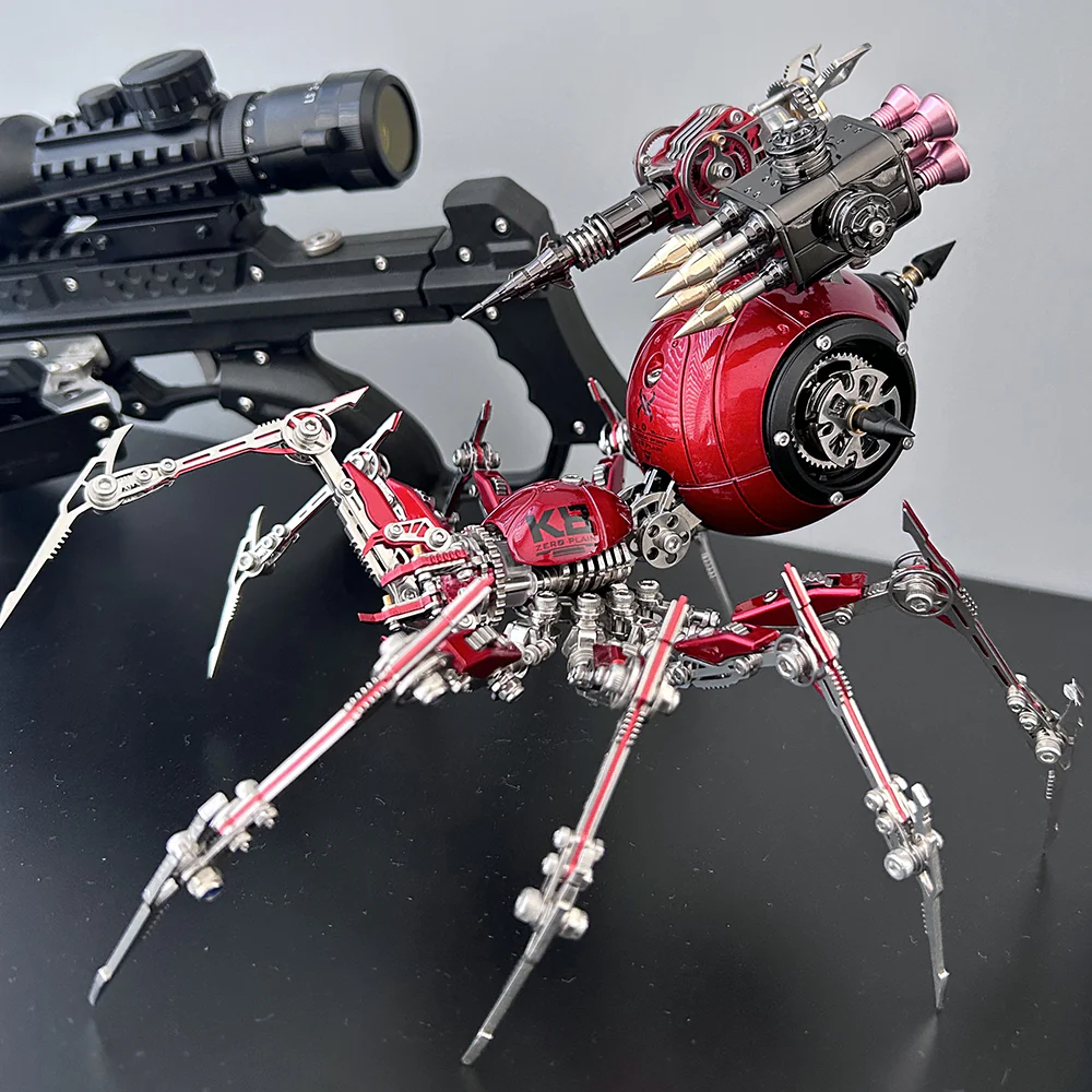 Steampunk 3D Metal Mechanical Red Spider Model Kit DIY Build for Adults - Image 23