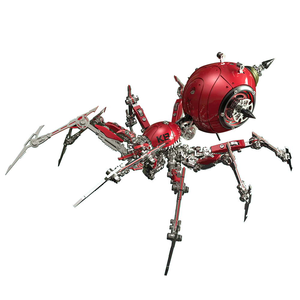 Steampunk 3D Metal Mechanical Red Spider Model Kit DIY Build for Adults - Image 4