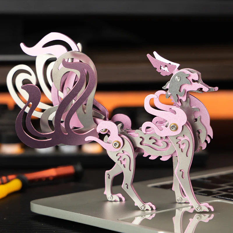 Nine-Tailed Fox 3D Colored Metal Puzzle Model Kit - Image 16