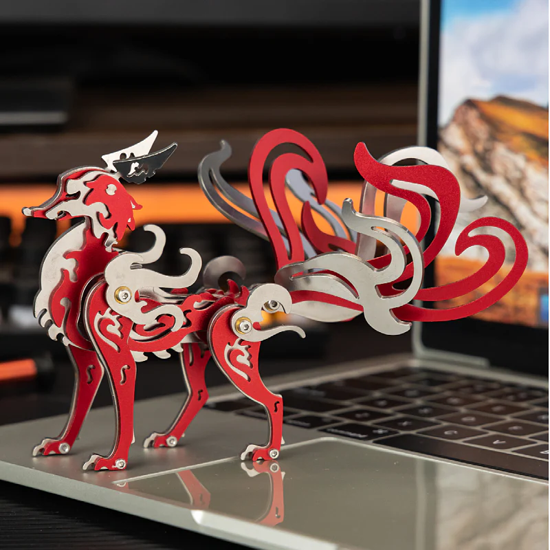 Nine-Tailed Fox 3D Colored Metal Puzzle Model Kit - Image 7